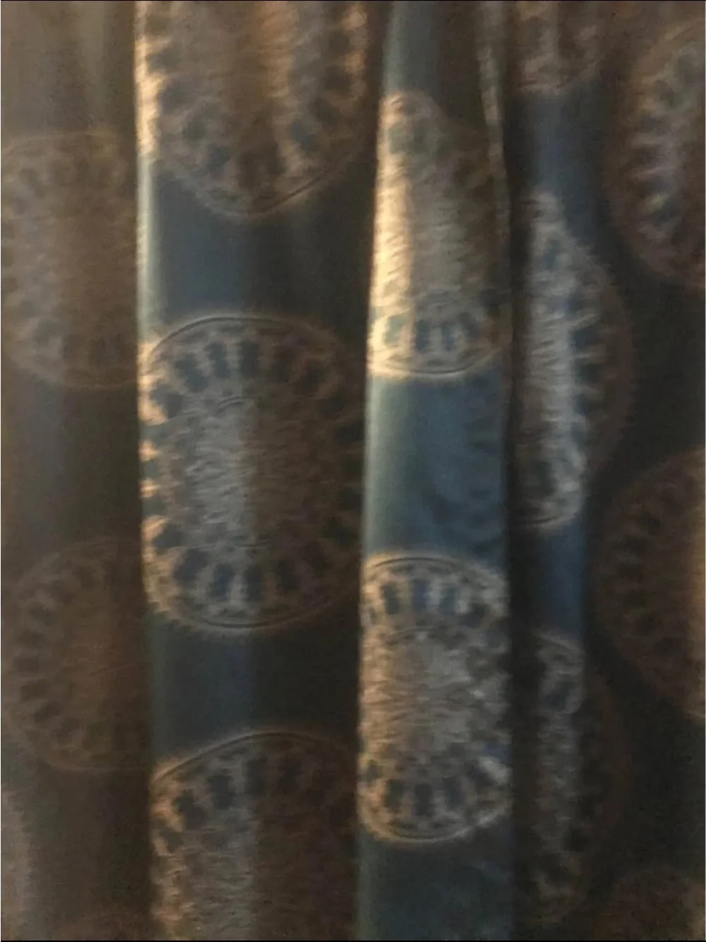 Green Medallion Pattern Home Accent Curtain Panel